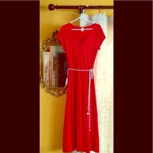 Candy Apple Red Short Sleeve Maxi Dress